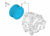 OEM 2021 Hyundai Sonata Pulley-Generator Diagram - 37322-2S220