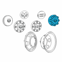 OEM Ram Wheel Center Cap Diagram - 1XF55S4AAA
