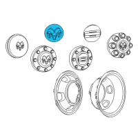 OEM 2014 Ram 3500 Wheel Center Cap Diagram - 4726280AA