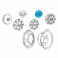 OEM 2015 Ram 3500 Wheel Center Cap Diagram - 4726368AA