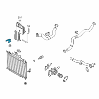 OEM Scion iA Radiator Assembly Upper Bracket Diagram - 90118-WB831