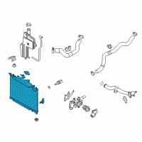 OEM Scion Radiator Assembly Diagram - 16400-WB001