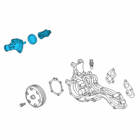 OEM 2017 Cadillac CTS Water Outlet Diagram - 12674634