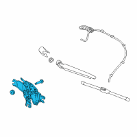 OEM 2014 Kia Forte5 Rear Wiper Motor & Linkage Assembly Diagram - 98700A7000