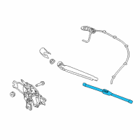 OEM Kia Forte5 Rear Windshield Wiper Blade Assembly Diagram - 98850A7000