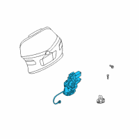 OEM Infiniti FX45 Lock & Closure Assembly - Back Door Diagram - 90500-AQ000