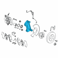 OEM Cadillac XT5 Caliper Support Diagram - 13542417