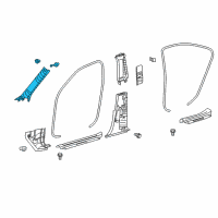 OEM 2017 Lexus LS460 GARNISH, Front Pillar Diagram - 62211-50122-B1