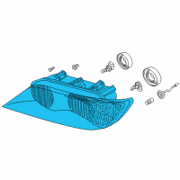 OEM 1997 BMW Z3 Headlight Front Left Diagram - 63-12-8-389-517