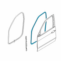 OEM BMW X6 Door Weatherstrip, Front Diagram - 51-76-7-317-852