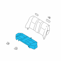 OEM 2004 Nissan Sentra Cushion Assy-Rear Seat Diagram - 88300-6Z504