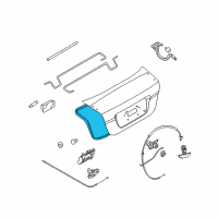 OEM 2006 Chevrolet Aveo Weatherstrip, Rear Compartment Lid Diagram - 96494424