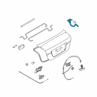 OEM 2006 Chevrolet Aveo Hinge, Rear Compartment Lid Diagram - 96541201