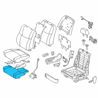 OEM 2009 Toyota Avalon Seat Cushion Pad Diagram - 71511-AC110