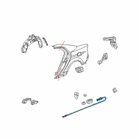 OEM 2008 Acura TL Cable, Fuel Lid Opener Diagram - 74411-SEP-A00