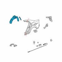 OEM 2004 Acura TL Fender, Right Rear (Inner) Diagram - 74551-SEP-A01