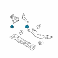 OEM 1997 BMW 528i Engine Mount Diagram - 22-11-6-754-608