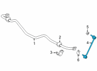 OEM 2022 Acura MDX Link Complete, Stabilizer R Diagram - 52320-TYA-A02