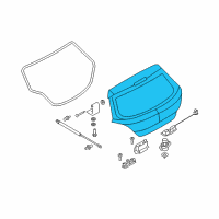 OEM Saturn Astra Gate, Lift Diagram - 93178817