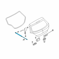 OEM 2009 Saturn Astra Strut, Lift Gate Diagram - 24463829