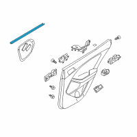OEM 2014 Kia Optima WEATHERSTRIP-Rear Door Belt Inside Diagram - 832412T000
