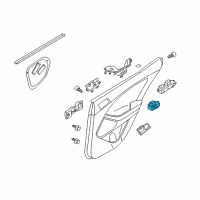 OEM 2011 Kia Optima Power Window Sub Switch Assembly Diagram - 935802T020