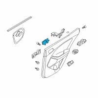 OEM Kia Optima Rear Door Outside Handle Assembly, Left Diagram - 836102T010