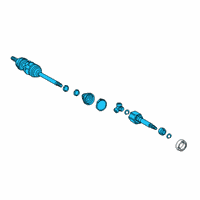 OEM Lexus RX350 Shaft Assembly, Front Drive Diagram - 43410-48180