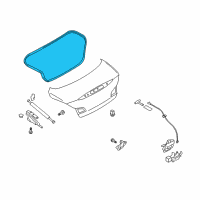 OEM Infiniti G35 WEATHERSTRIP-Trunk Lid Diagram - 84830-JK000