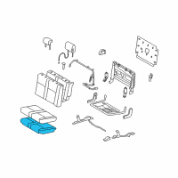 OEM 2011 Toyota Sequoia Seat Cushion Pad Diagram - 71612-0C090