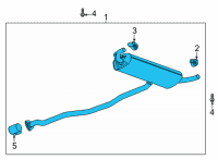 OEM Chevrolet Trailblazer Muffler & Pipe Diagram - 60005811