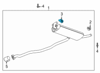 OEM 2022 Chevrolet Trailblazer Muffler & Pipe Hanger Diagram - 42708942