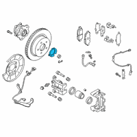 OEM 2013 Nissan Murano Cap-Hub, Rear Wheel Diagram - 43234-CA000