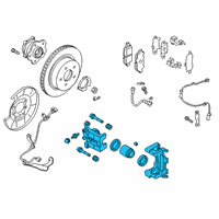 OEM Infiniti Caliper Assy-Rear LH, W/O Pad & Shim Diagram - 44011-5NA0A