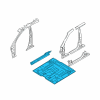 OEM 2015 Hyundai Tucson Panel Complete-Front Floor Diagram - 65100-2S700