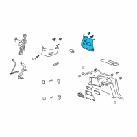 OEM GMC Acadia Limited Lock Pillar Trim Diagram - 25998820