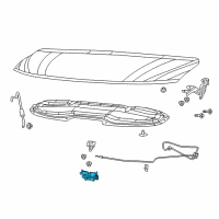 OEM 2018 Chrysler Pacifica Hood Latch Diagram - 68237953AF