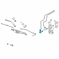 OEM 2012 Cadillac Escalade EXT Front Washer Pump Diagram - 22818728
