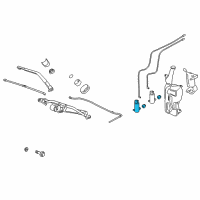 OEM Chevrolet Avalanche Front Washer Pump Diagram - 22818728