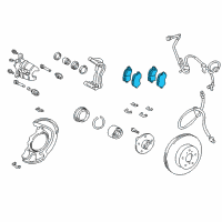 OEM Toyota Highlander Front Pads Diagram - 04465-48030