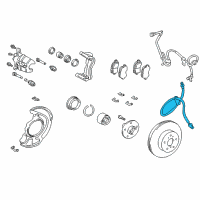 OEM Toyota Highlander Brake Hose Diagram - 90947-02A51