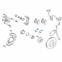 OEM 2003 Toyota Highlander Brake Pads Clip Diagram - 04947-48070