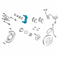 OEM 2007 Toyota Highlander Caliper Mount Diagram - 47721-48130