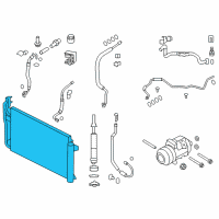 OEM 2012 Lincoln MKX Condenser Diagram - BT4Z-19708-B