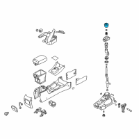 OEM 2011 Kia Sorento Knob-Gearshift Lever Diagram - 437112P200VA