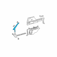 OEM 1996 Chevrolet Blazer Molding Asm-Windshield Side Garnish <Use 1C2N*Graphite Diagram - 15735044