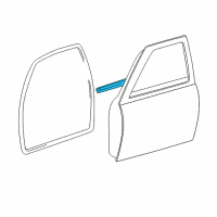 OEM 2003 Toyota Tacoma Belt Weatherstrip Diagram - 68210-04020