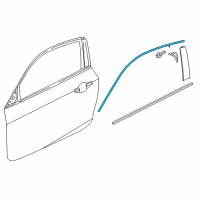 OEM 2019 Honda Civic Molding Assy., L. FR. Door Sash Diagram - 72465-TBG-A01