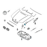 OEM 2003 BMW 325Ci Lower Hood Lock Diagram - 51-23-8-203-859