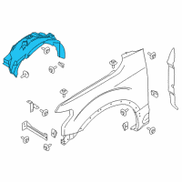 OEM 2017 Ford F-150 Fender Liner Diagram - FL3Z-16102-F